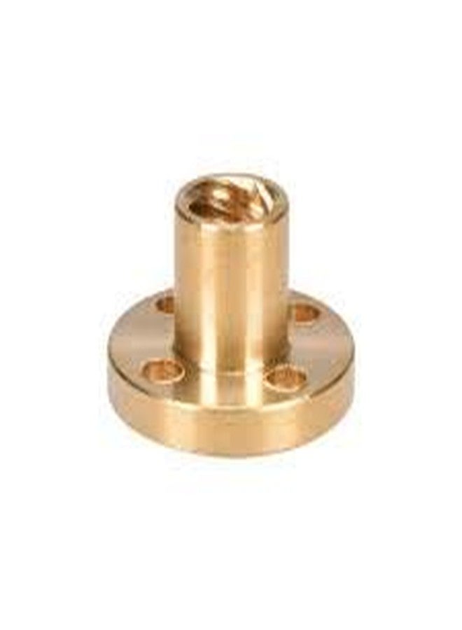 INVENTO 1Pcs M6 nut 1mm Pitch 6mm T Nut Brass round Flange Single Nut for 3D Printer CNC Robotics - Image 1
